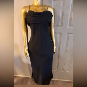 Jessica Strapless Black Dress